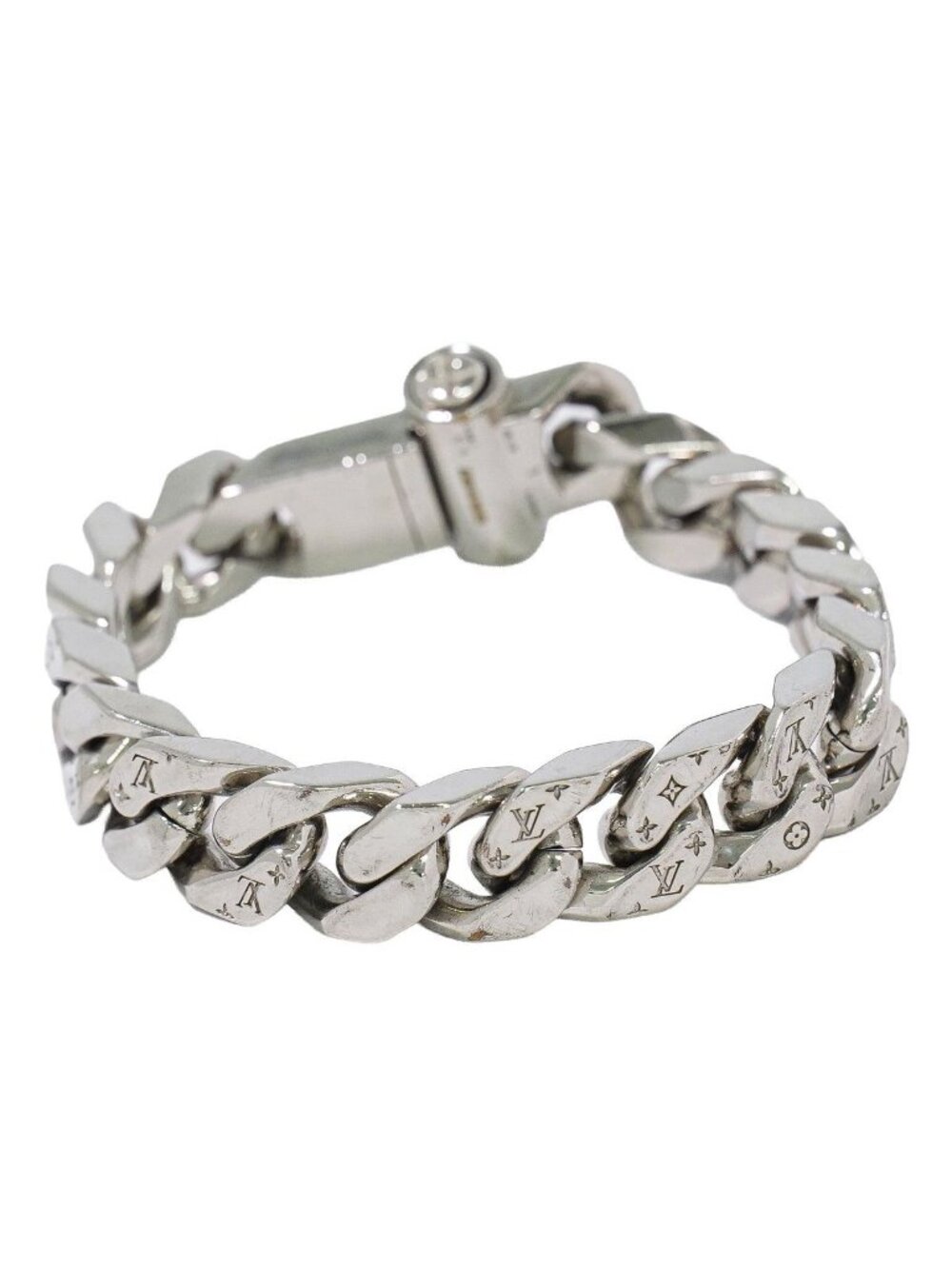 Louis Vuitton LV Bracelet LV Chain Links L Metal Silver